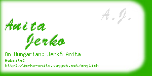 anita jerko business card